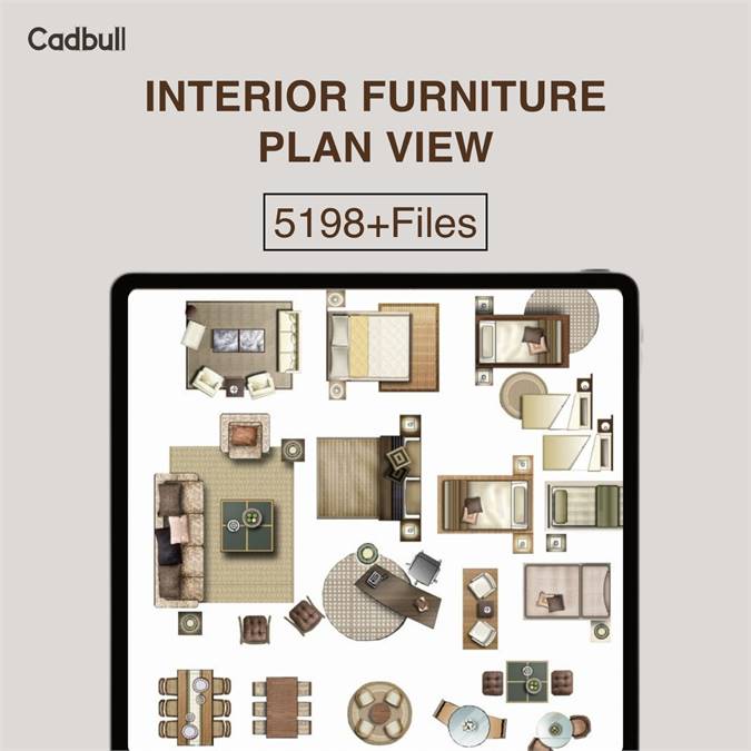 For Sale: Interior Design AutoCAD Blocks – Download at CADBull!