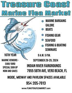 Treasure Coast Marine Flea Market and Boat Sale September 28-29, 2024