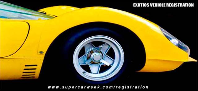 Supercar Week's Exotic Vehicles Display