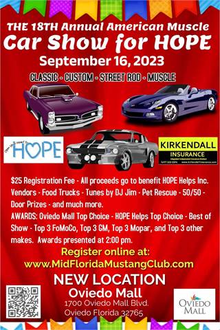 18th Annual American Car Show for HOPE