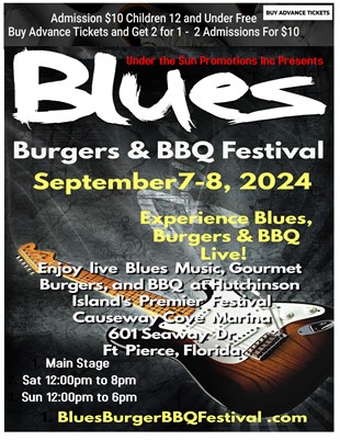 Blues Burgers and BBQ Festival September 7-8, 2024