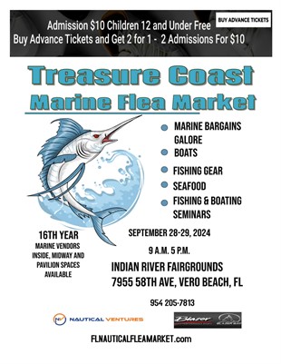 16th Annual Treasure Coast Marine Flea Market and Boat Sale Set for September 28-29, 