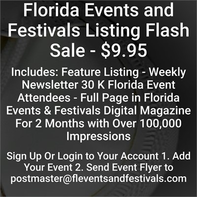 Flash Sale Unlimited Listings for Florida Events & Festivals - Only $9.95!