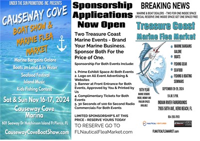 Sponsorship Applications Now Open for Treasure Coast Marine Events!