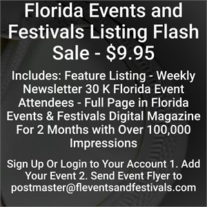Flash Sale Unlimited Listings for Florida Events & Festivals - Only $9.95!