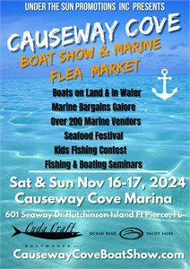 The 5th Annual Causeway Cove Boat Show & Marine Flea Market Returns to Ft. Pierce, Fl